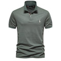 Men’s Cotton Embroidered Short Sleeve Polo Shirt