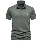 Men’s Cotton Embroidered Short Sleeve Polo Shirt