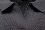 Men’s Short Sleeve Knit Polo Shirt with Waffle Texture